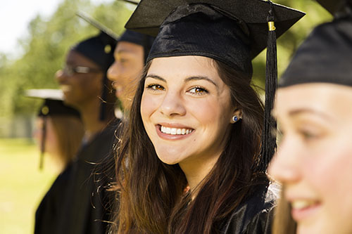 Teen, graduation ceremony